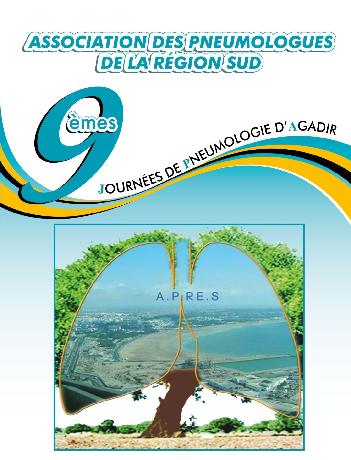 Affiche des 9èmes Journées de Pneumologie d’Agadir