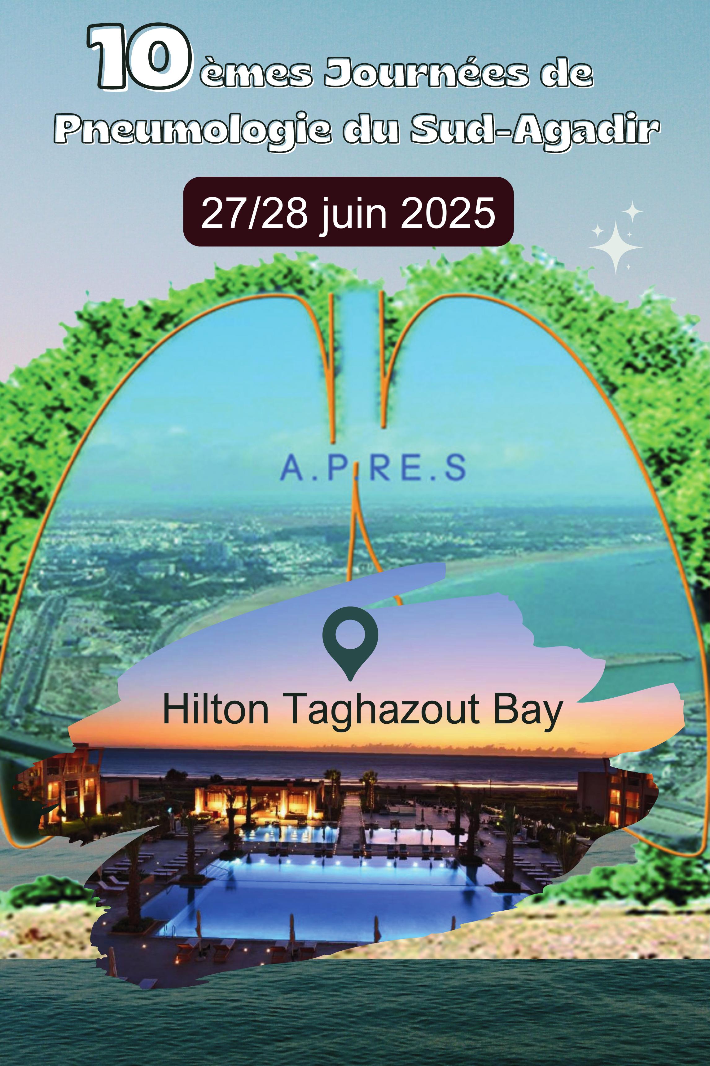 Couverture du programme des 10èmes Journées de Pneumologie du Sud-Agadir